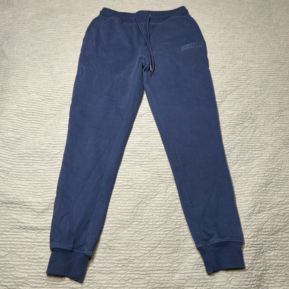 Hurley Mens Fleece Relaxed Fit Jogger Navy Blue Sweatpants HMF21-02503 Size S